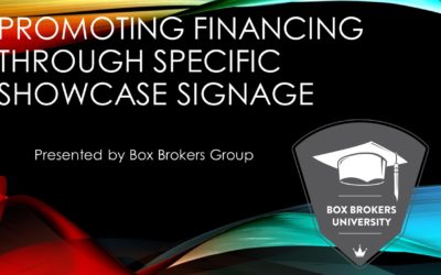 Promoting Financing Through Specific Showcase Signage